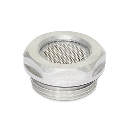 Otto Ganter Stainless Steel Breather Strainer Stainless Steel Mesh, GN 7403